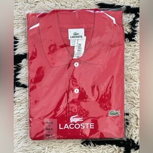 NWT Lacoste Men’s Red Polo Shirt, Size 3 (XS), Unopened